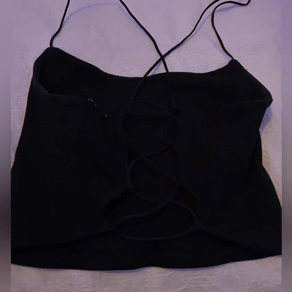 Garage Black Ribbed Top - Picture 2 of 3